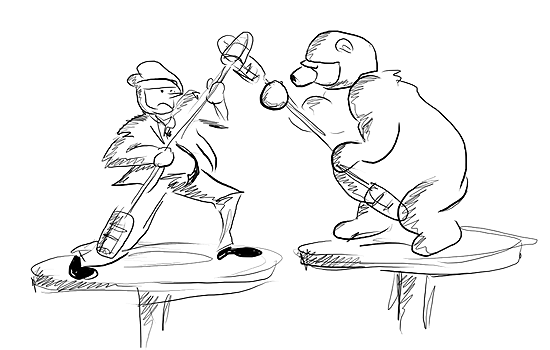 Conan VS Bear: gladiators
