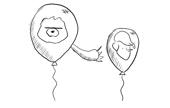 Conan VS Bear: balloons